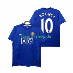 Manchester United fußball trikot Rooney 10 2009 Herren Ausweich Retro 2008 Kurzarm