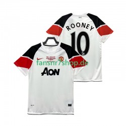Manchester United fußball trikot Rooney 10 Champions League 2012 Herren Ausweich Retro 2011 Kurzarm