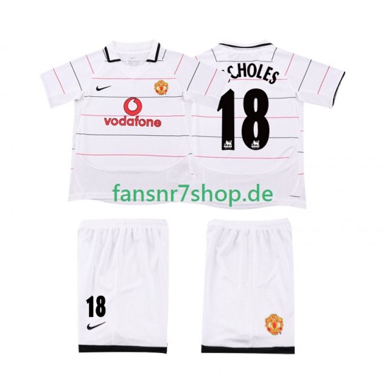 Manchester United fußball trikot SCHOLES 18 2003 Kinder Ausweich Retro 2006 Kurzarm
