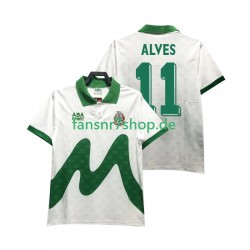 Mexiko fußball trikot ALVES 11 1995 Herren Auswärts Retro Kurzarm