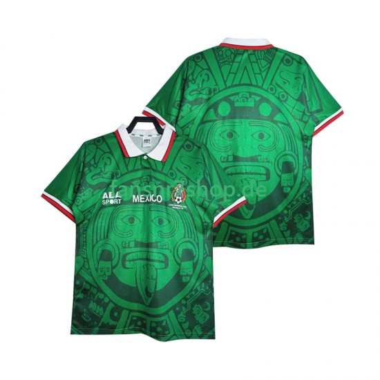 Mexiko fußball trikot 1998 Herren Heim Retro Kurzarm