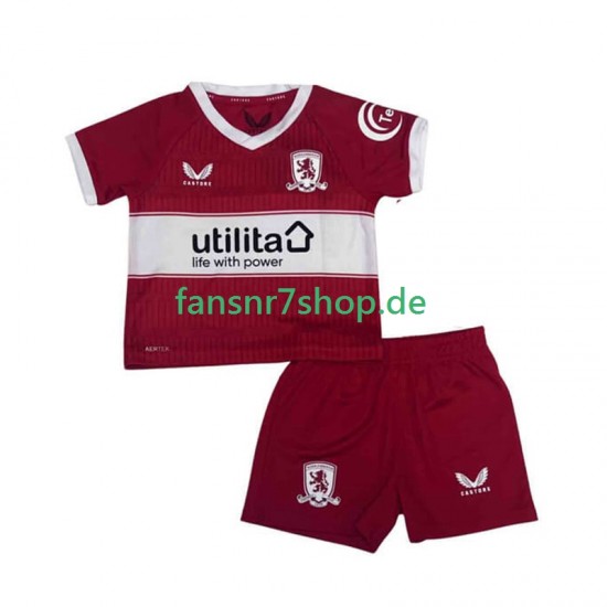 Middlesbrough fußball trikot Kinder Heim 2025-2026 Kurzarm