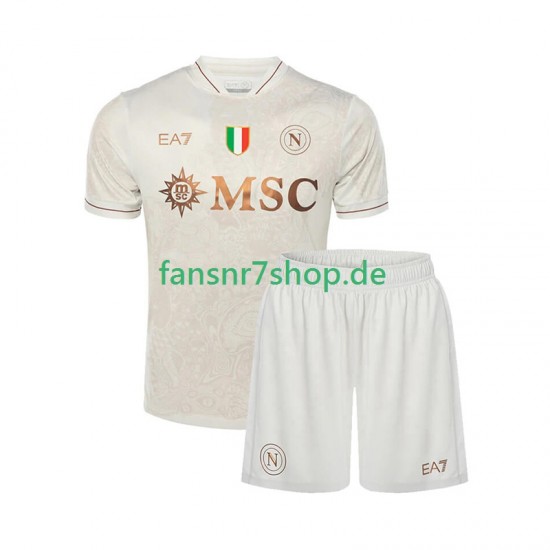 SSC Neaples fußball trikot Kinder Auswärts 2025-2026 Kurzarm