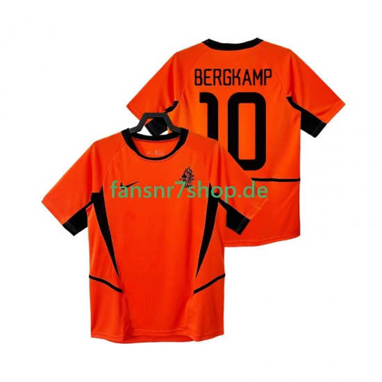 Niederlande fußball trikot BERGKAMP 10 2002 Herren Heim Retro Kurzarm