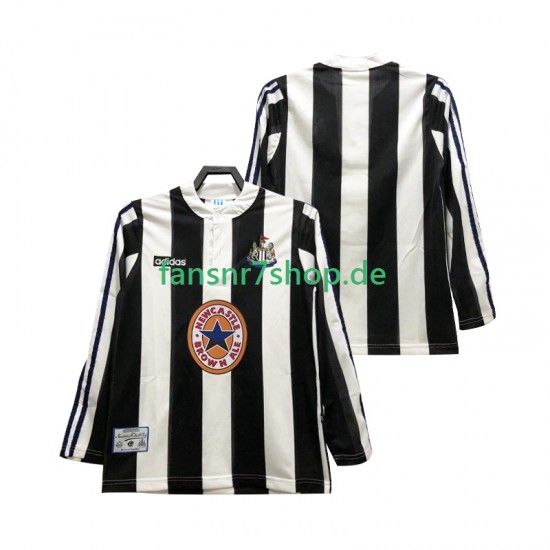 Newcastle United fußball trikot 1995 1997 Herren Heim Retro Langarm
