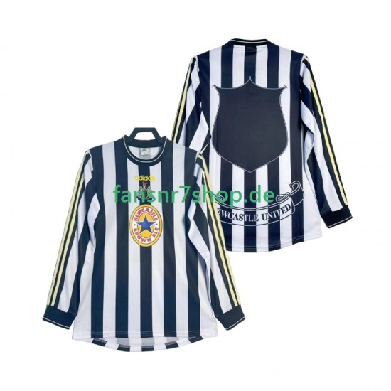 Newcastle United fußball trikot 1997 Herren Heim Retro 1999 Langarm