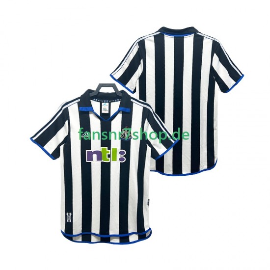 Newcastle United fußball trikot 2000 2001 Herren Heim Retro Kurzarm
