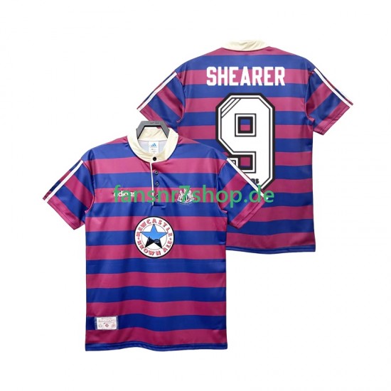 Newcastle United fußball trikot SHEARER 9 1995 1997 Herren Auswärts Retro Kurzarm