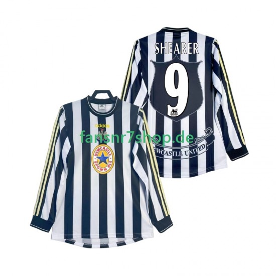 Newcastle United fußball trikot SHEARER 9 1997 Herren Heim Retro 1999 Langarm