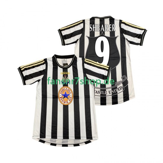 Newcastle United fußball trikot SHEARER 9 1997 Herren Heim Retro 1999 Kurzarm