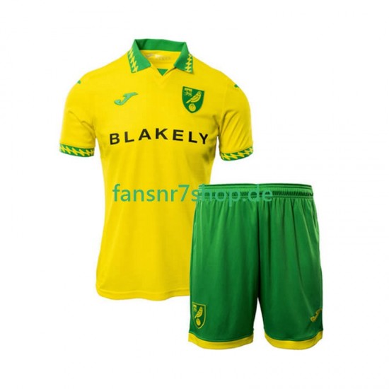 Norwich City fußball trikot Kinder Heim 2025-2026 Kurzarm