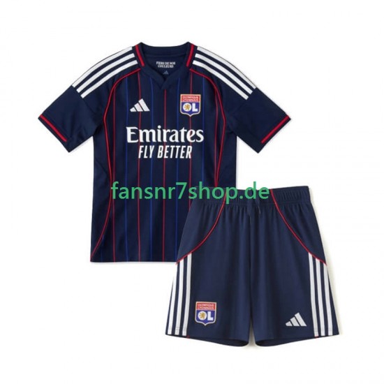 Olympique Lyon fußball trikot Kinder Auswärts 2025-2026 Kurzarm