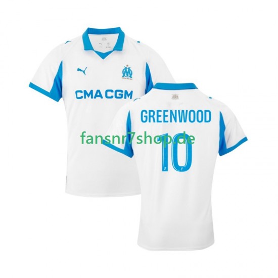 Olympique Marseille fußball trikot Mason Greenwood 10 Herren Heim 2025-2026 Kurzarm
