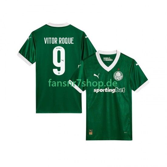 Palmeiras fußball trikot Vitor Roque 9 Herren Heim 2025-2026 Kurzarm Palmeiras fußball trikot Vitor Roque 9 Herren Heim 2025-2026 Kurzarm