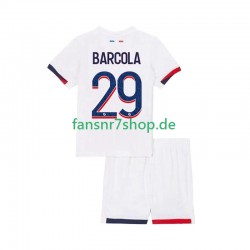Paris Saint-Germain fußball trikot Bradley Barcola 29 Kinder Auswärts 2025-2026 Kurzarm