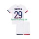 Paris Saint-Germain fußball trikot Bradley Barcola 29 Kinder Auswärts 2025-2026 Kurzarm