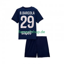 Paris Saint-Germain fußball trikot Bradley Barcola 29 Kinder Heim 2025-2026 Kurzarm