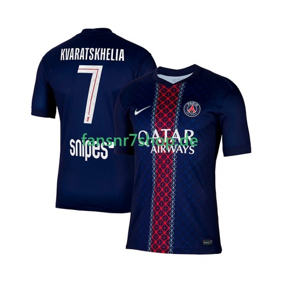 Paris Saint-Germain fußball trikot Khvicha Kvaratskhelia 7 Herren Heim 2025-2026 Kurzarm