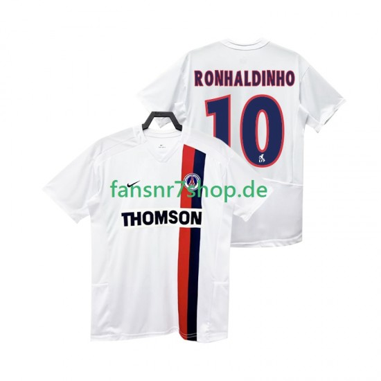 Paris Saint-Germain fußball trikot RONHALDINHO 10 2002 2003 Herren Auswärts Retro Kurzarm