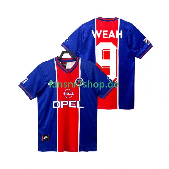 Paris Saint-Germain fußball trikot WEAH 9 1995 1996 Herren Heim Retro Kurzarm