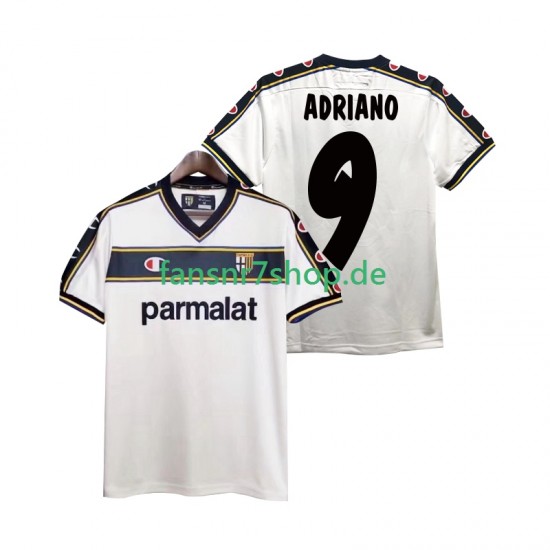 Parma fußball trikot ADRIANO 9 2002 2003 Herren Auswärts Retro Kurzarm