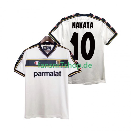 Parma fußball trikot NAKATA 10 2002 2003 Herren Auswärts Retro Kurzarm