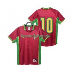 Portugal fußball trikot 10 1998 Herren Heim Retro Kurzarm