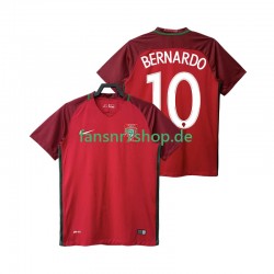 Portugal fußball trikot BERNARDO 10 2016 Herren Heim Retro Kurzarm