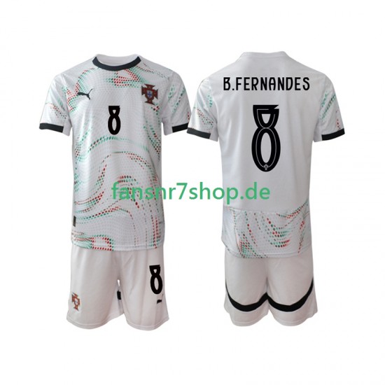 Portugal fußball trikot Bruno Fernandes 8 Kinder Auswärts 2025-2026 Kurzarm