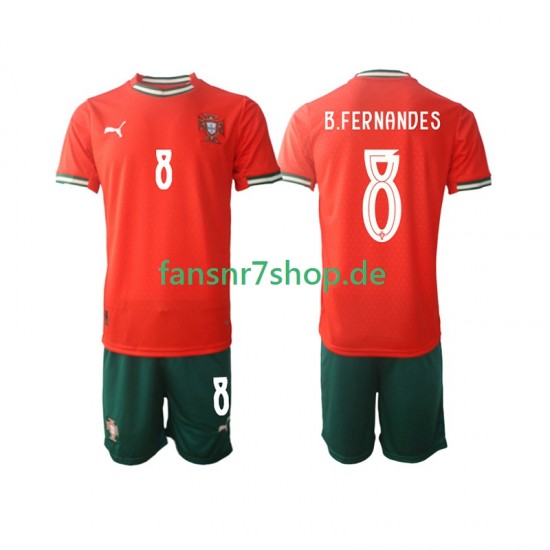 Portugal fußball trikot Bruno Fernandes 8 Kinder Heim 2025-2026 Kurzarm
