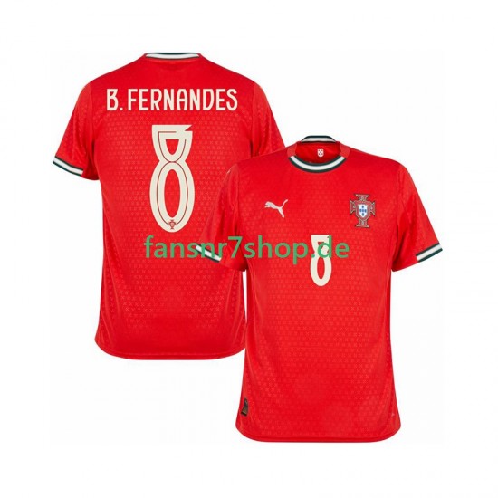Portugal fußball trikot Bruno Fernandes 8 Herren Heim 2025-2026 Kurzarm