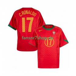 Portugal fußball trikot Cristiano Ronaldo 17 Herren Heim Retro 2004 Kurzarm