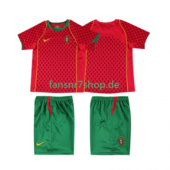 Portugal fußball trikot Kinder Heim Retro 2004 Kurzarm