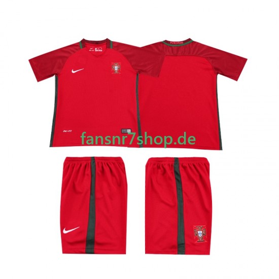 Portugal fußball trikot 2016 Kinder Heim Retro Kurzarm