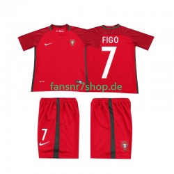 Portugal fußball trikot FIGO 7 2016 Kinder Heim Retro Kurzarm