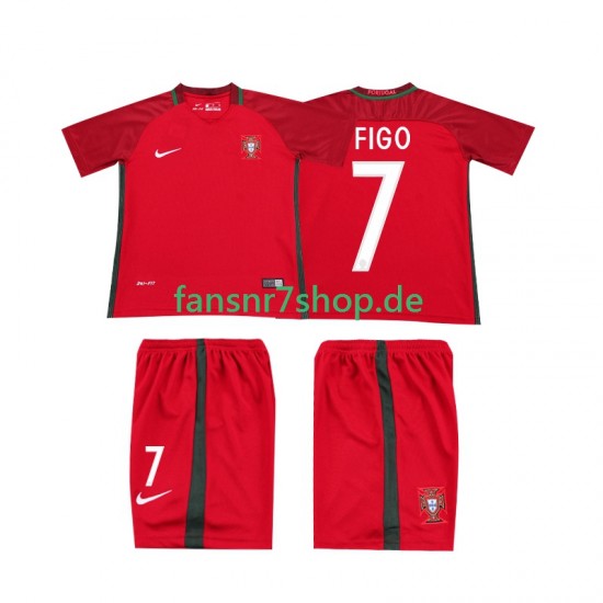 Portugal fußball trikot FIGO 7 2016 Kinder Heim Retro Kurzarm