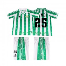 Real Betis fußball trikot FINIDI 25 1996 1997 Kinder Heim Retro Kurzarm