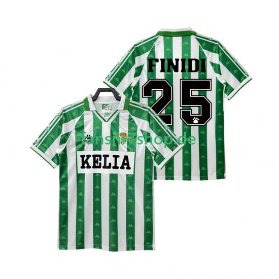 Real Betis fußball trikot FINIDI 25 1995 1996 Herren Heim Retro Kurzarm
