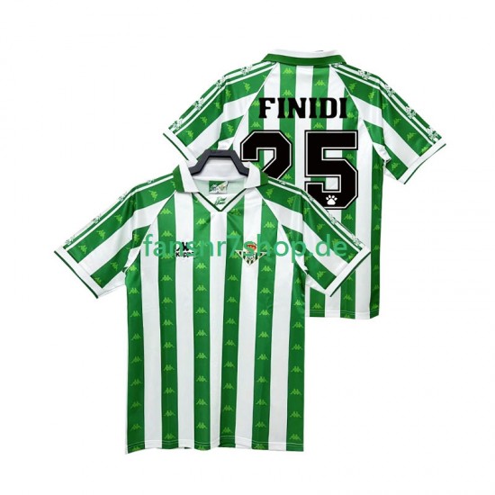 Real Betis fußball trikot FINIDI 25 1996 1997 Herren Heim Retro Kurzarm