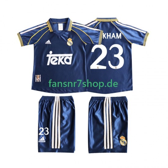 Real Madrid fußball trikot BECERHAM 23 1998 Kinder Ausweich Retro 1999 Kurzarm