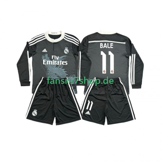 Real Madrid fußball trikot Bale 11 2014 2015 Kinder Ausweich Retro Langarm