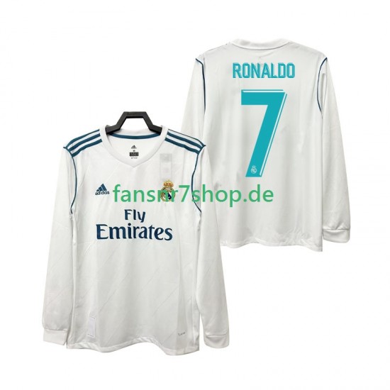 Real Madrid fußball trikot CRISTIANO RONALDO 7 2017 2018 Herren Heim Retro Langarm