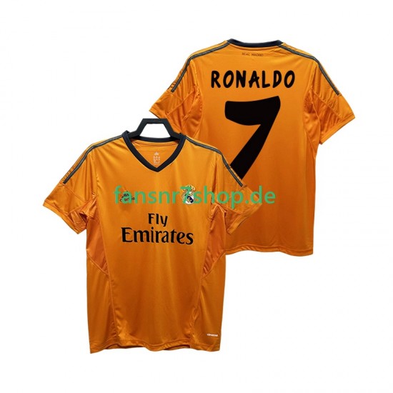 Real Madrid fußball trikot CRISTIANO RONALDO 7 2013 2014 Herren Ausweich Retro Kurzarm