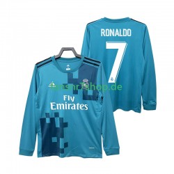 Real Madrid fußball trikot CRISTIANO RONALDO 7 2017 2018 Herren Ausweich Retro Langarm