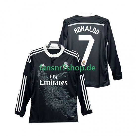 Real Madrid fußball trikot Cristiano Ronaldo 7 2014 2015 Herren Ausweich Retro Langarm