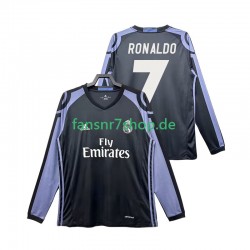 Real Madrid fußball trikot Cristiano Ronaldo 7 2016 2017 Herren Ausweich Retro Langarm