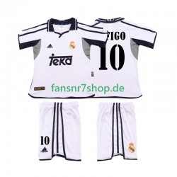 Real Madrid fußball trikot FIGO 10 2001 2002 Kinder Heim Retro Kurzarm