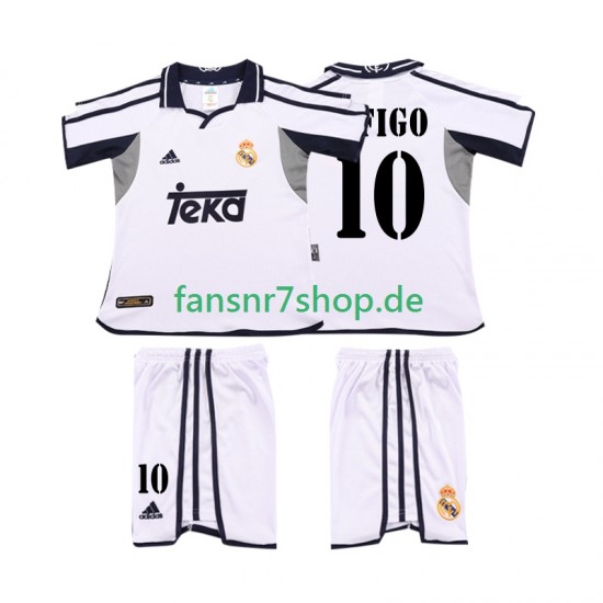Real Madrid fußball trikot FIGO 10 2001 2002 Kinder Heim Retro Kurzarm
