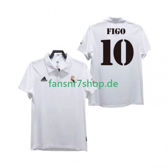 Real Madrid fußball trikot FIGO 10 2002 2003 Herren Heim Retro Kurzarm