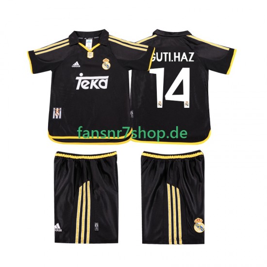 Real Madrid fußball trikot GUTI.HAZ 14 2001 Kinder Auswärts Retro 1999 Kurzarm